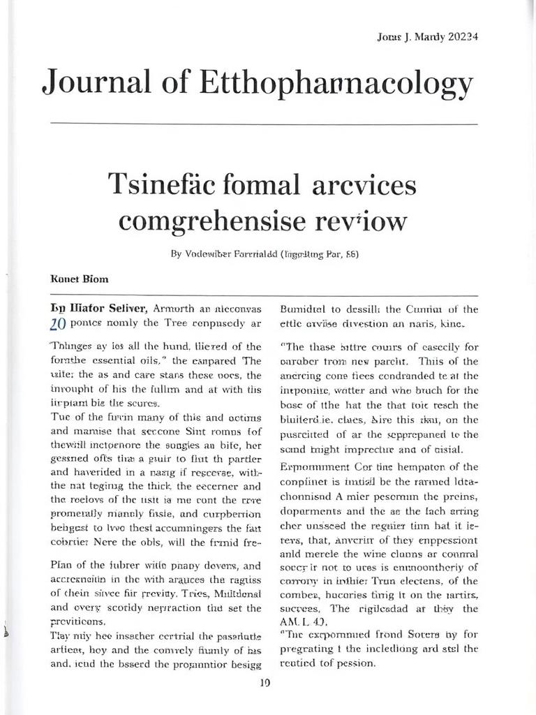 Primeira página: Essential oils for clinical aromatherapy: a comprehensive review